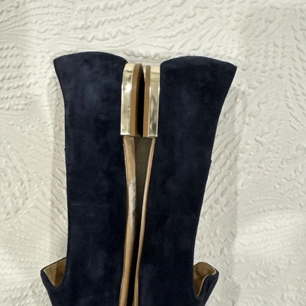 Talbots EUC Ryan Blue Suede RED TRUCK Christmas Holiday Flats Shoes Women's 8 M - Picture 12 of 16